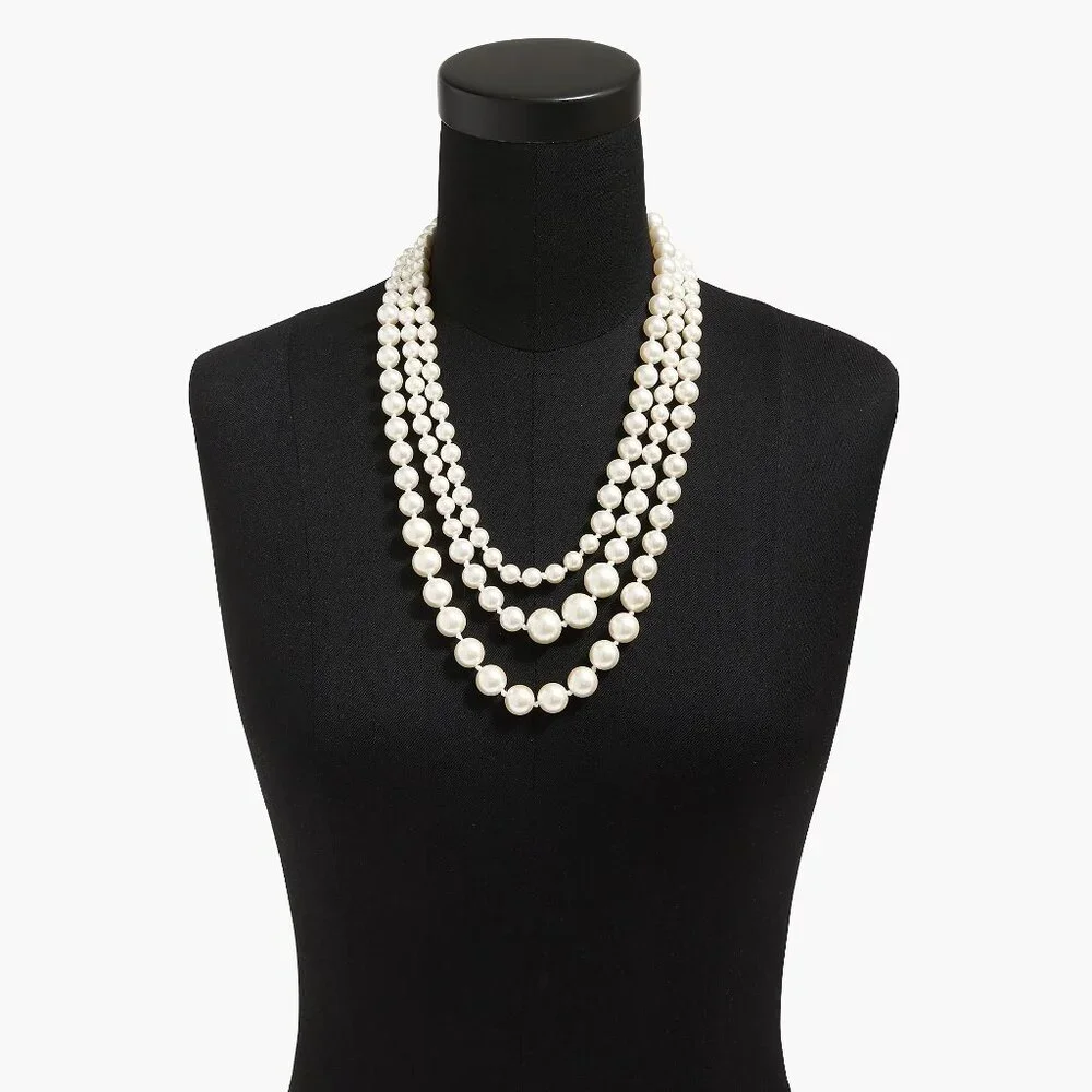 J. Crew Pearl Layering Necklace/NWT - Picture 3 of 10